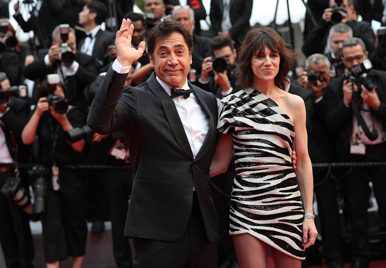Javier Bardem och Charlotte Gainsbourg i Cannes.