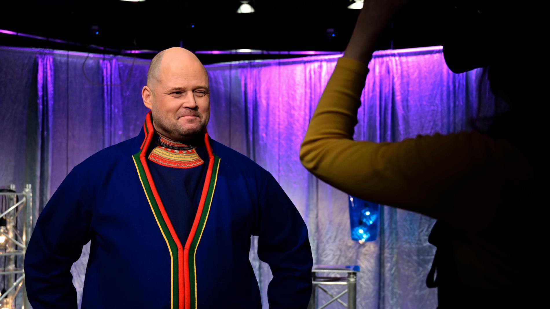 Jörgen Stenberg från Malå tog hem jojkdelen av den samiska Melodifestivalen. Pressbild.