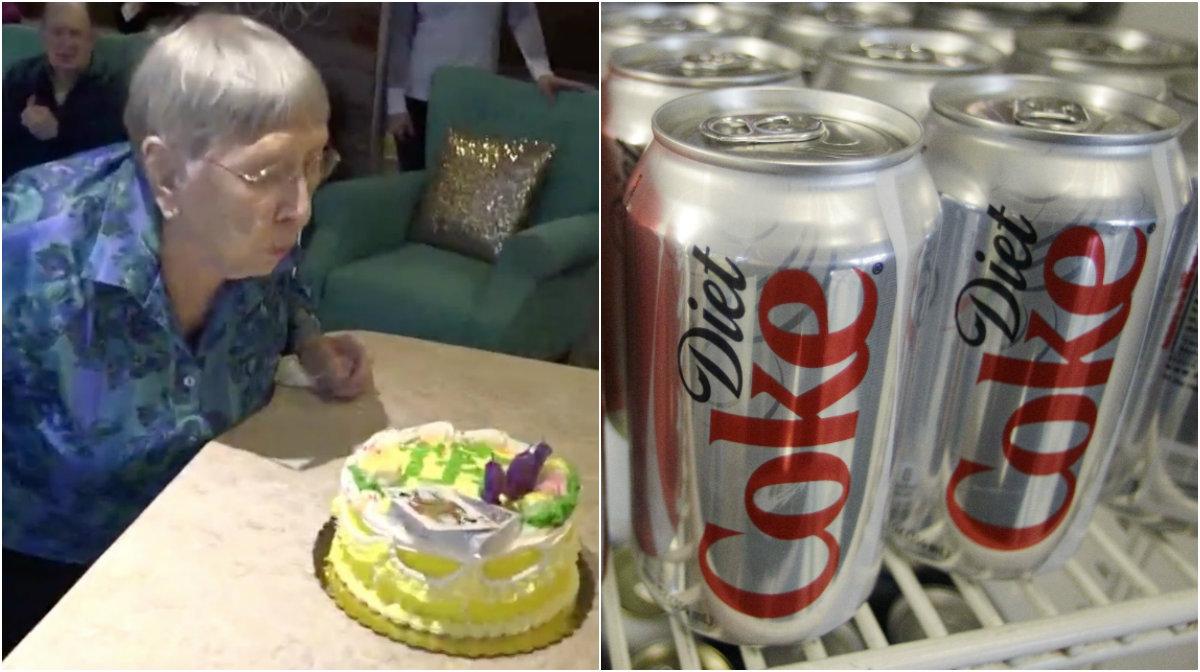 104-åringen dricker minst en burk Cola light varje dag