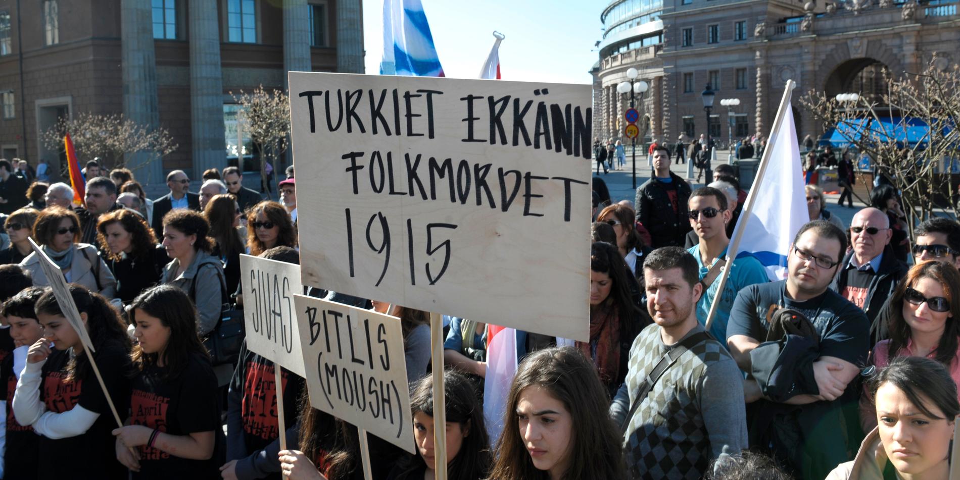 Arkivbild. Kravet på att Turkiet – och även svenska regeringen – ska erkänna folkmord på bland annat armenier och syrianer under andra världskriget har varit en inflammerad fråga i många år.