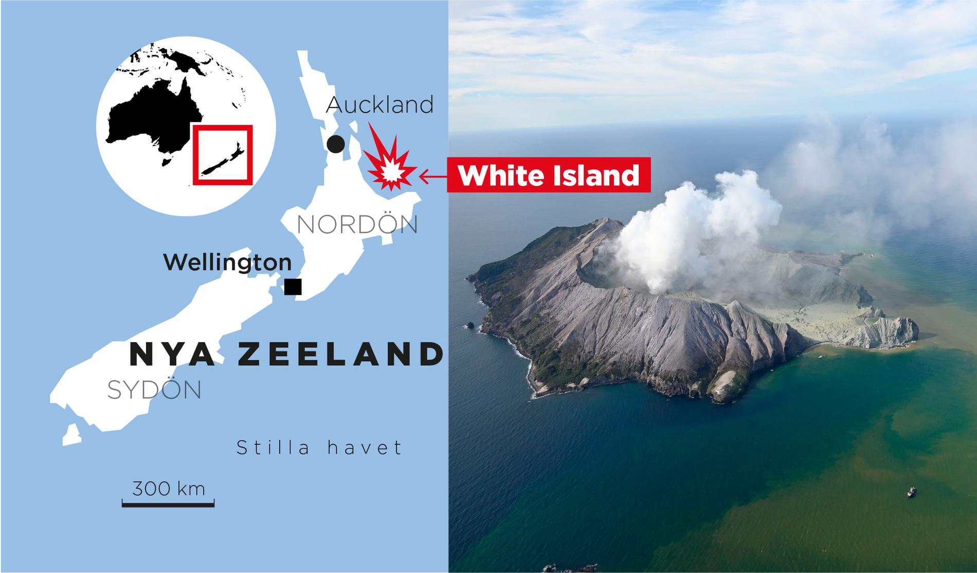 Den obebodda vulkanön White Island är ett populärt turistmål.