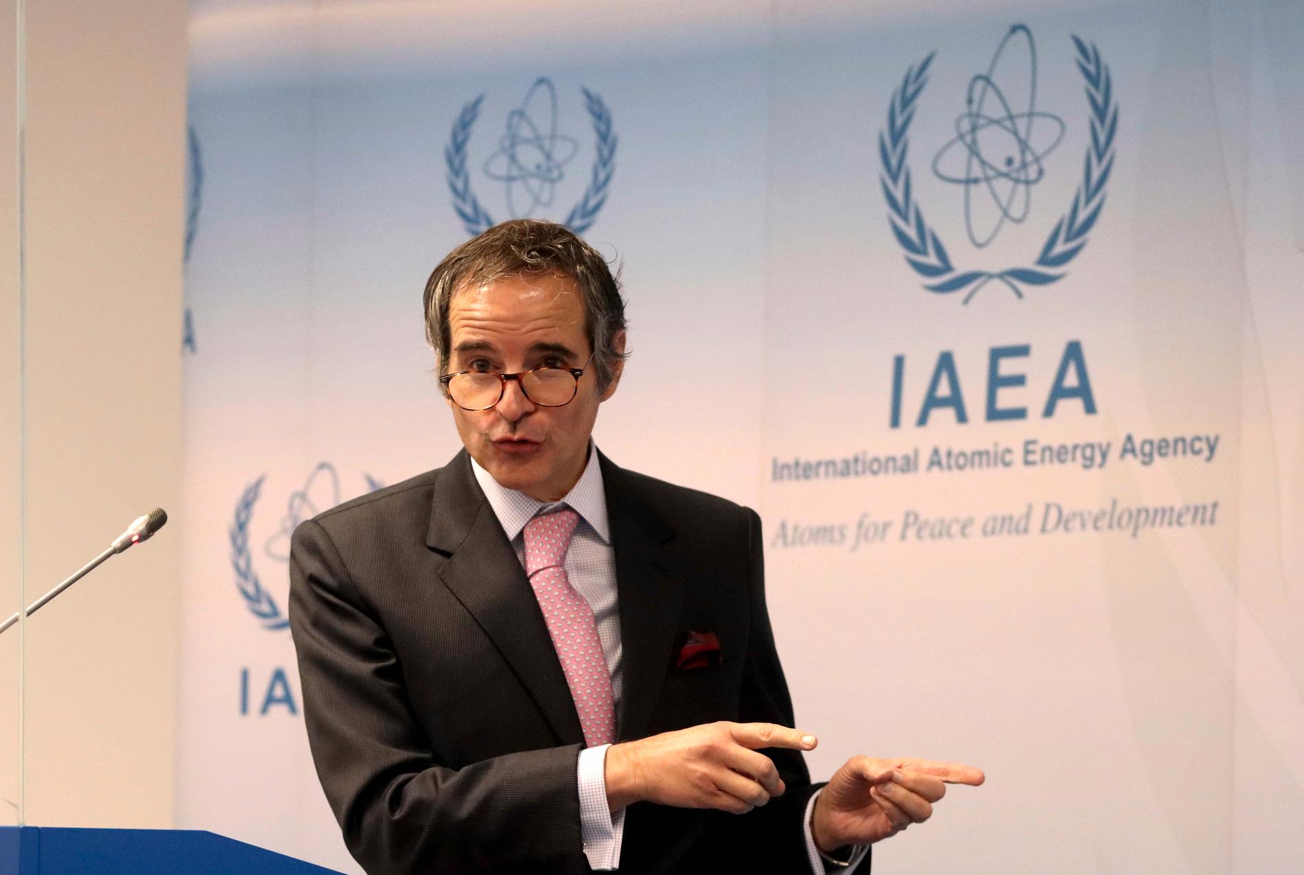 Internationella atomenergiorganet IAEA:s chef Rafael Grossi har bokat in möten med Iran. Arkivbild.