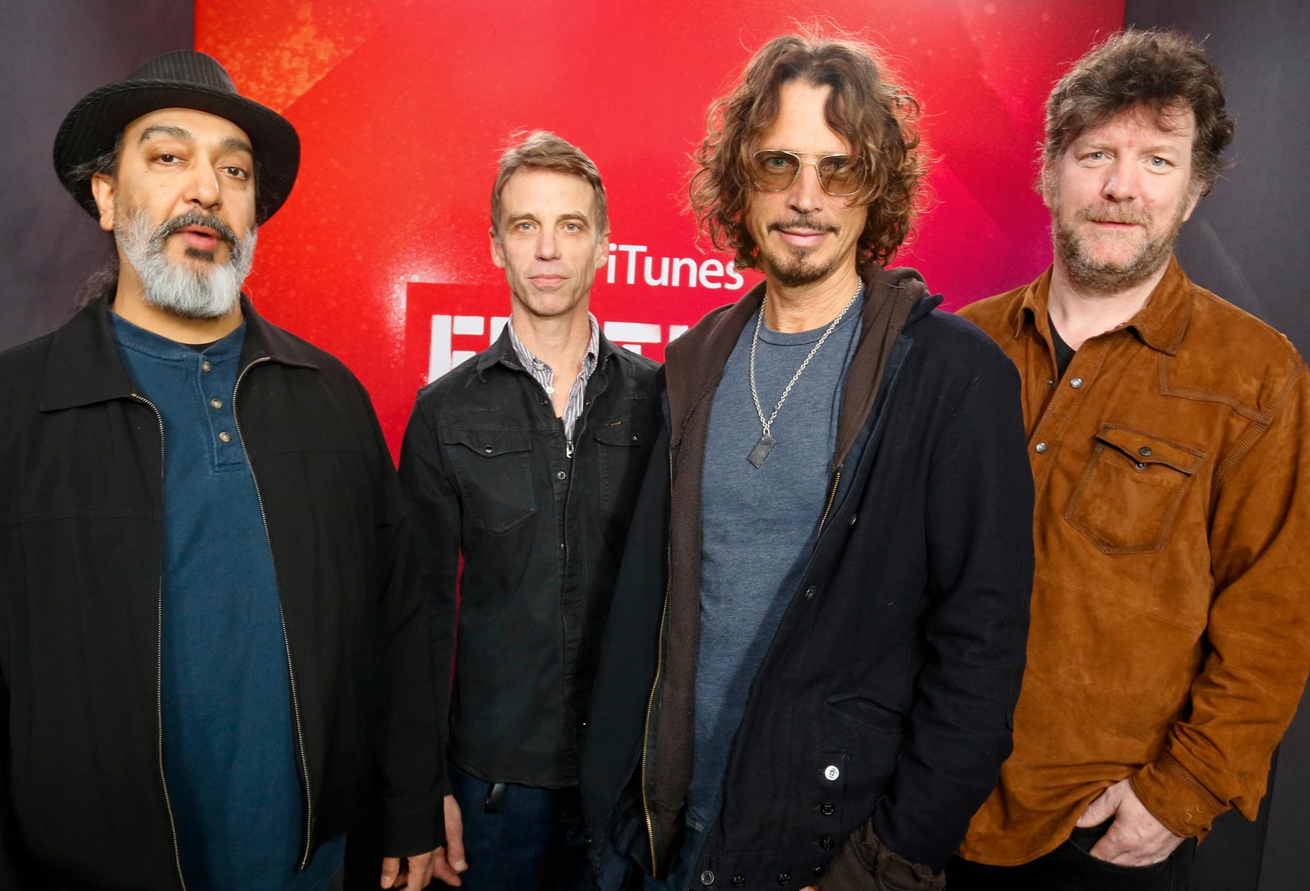 Kim Thayil, Matt Cameron, Chris Cornell och Ben Shepherd i Soundgarden på SXSW 2014.