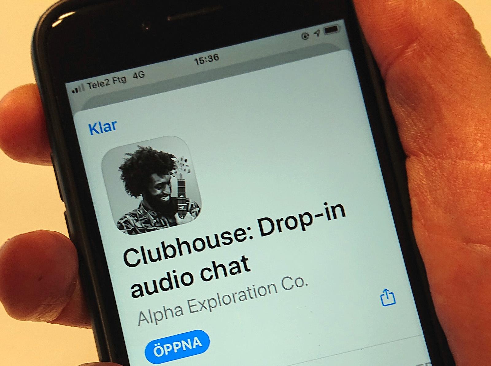Clubhouse-appen finns än så länge bara för Iphone.