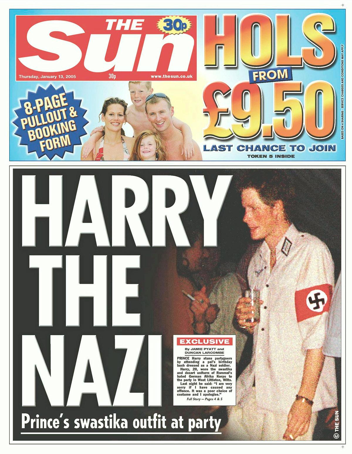 Prins Harry skapade rubriker när han klädde ut sig i nazistuniform. 