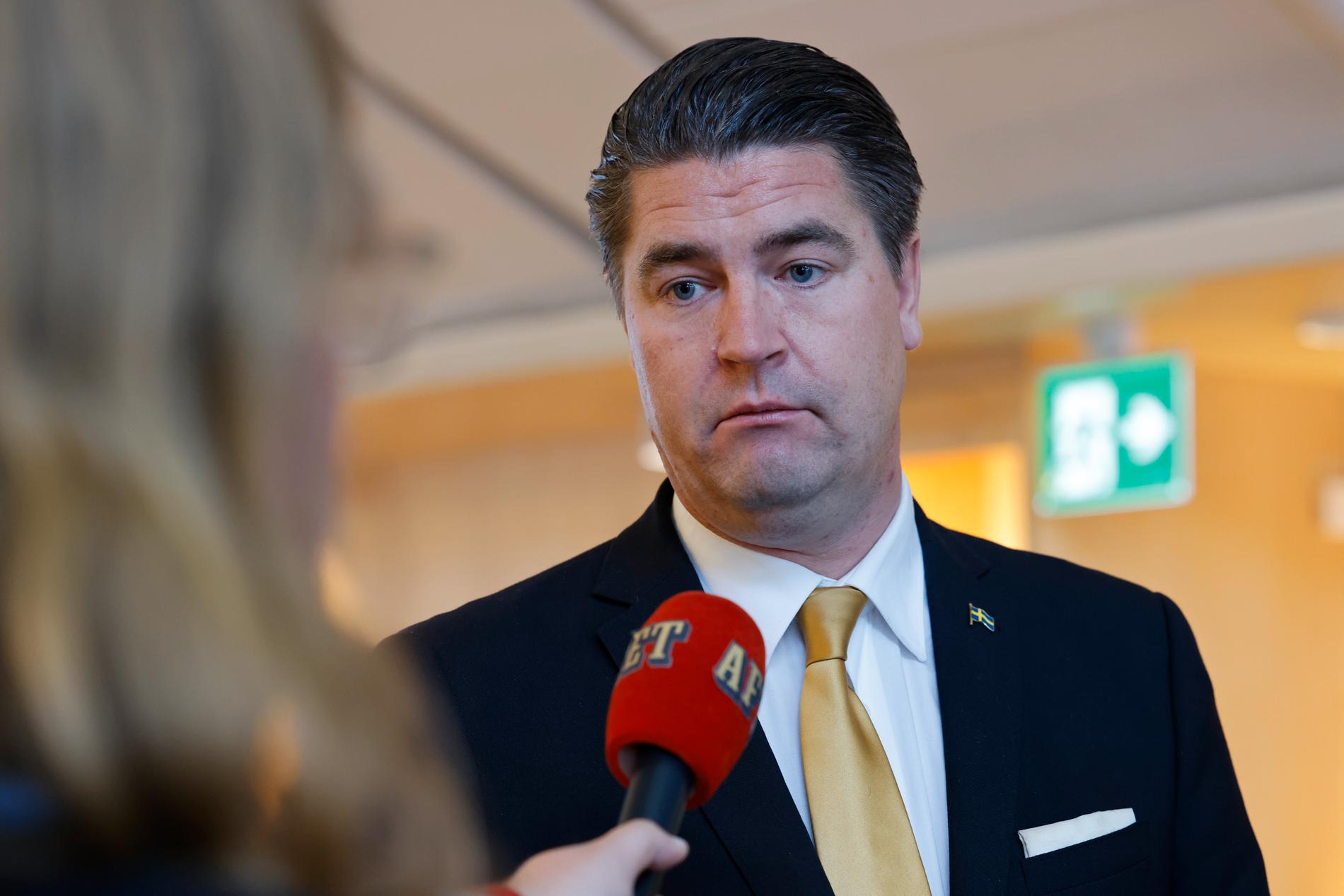 Sverigedemokraternas ekonomisk-politiske talesperson Oscar Sjöstedt.