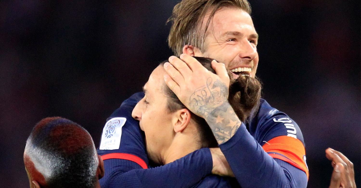 Beckham och Zlatan i PSG.