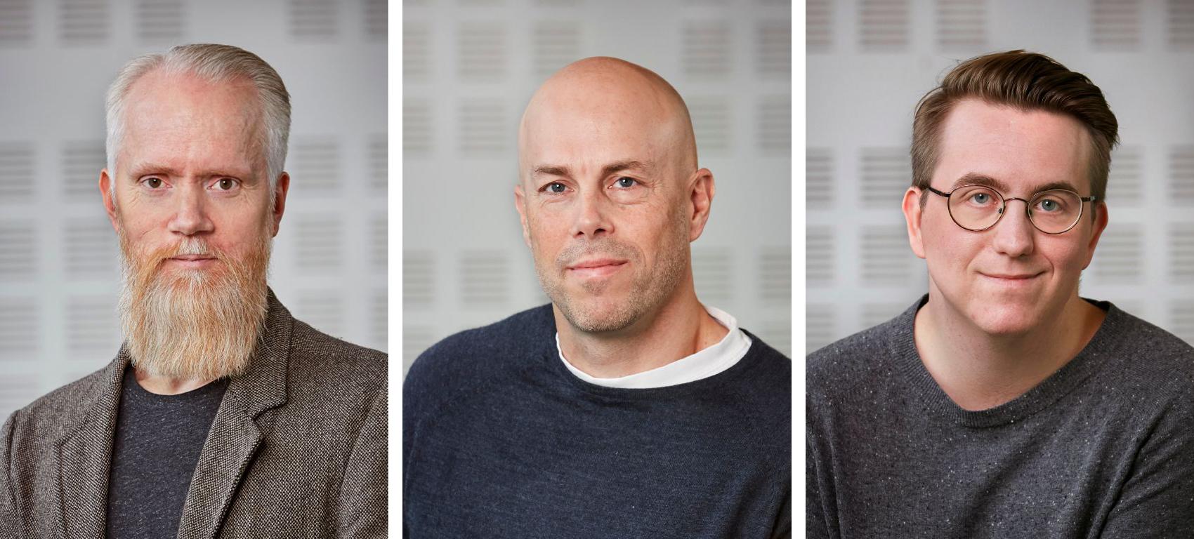 Johan Martinsson, Patrik Öhberg och Felix Andersson från SOM-institutet vid Göteborgs universitet har jobbat med att ta fram frågorna till Valkompassen. 