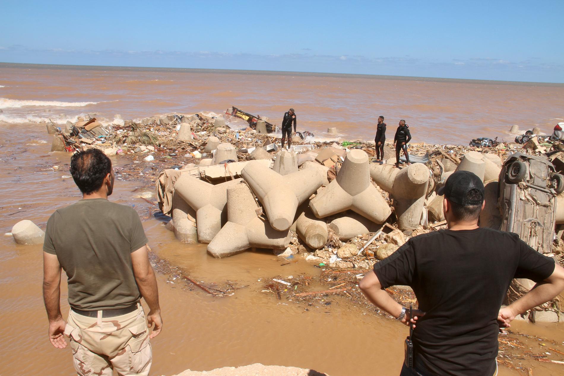 Stormen Daniel orsakade enorma översvämningar i Libyen.