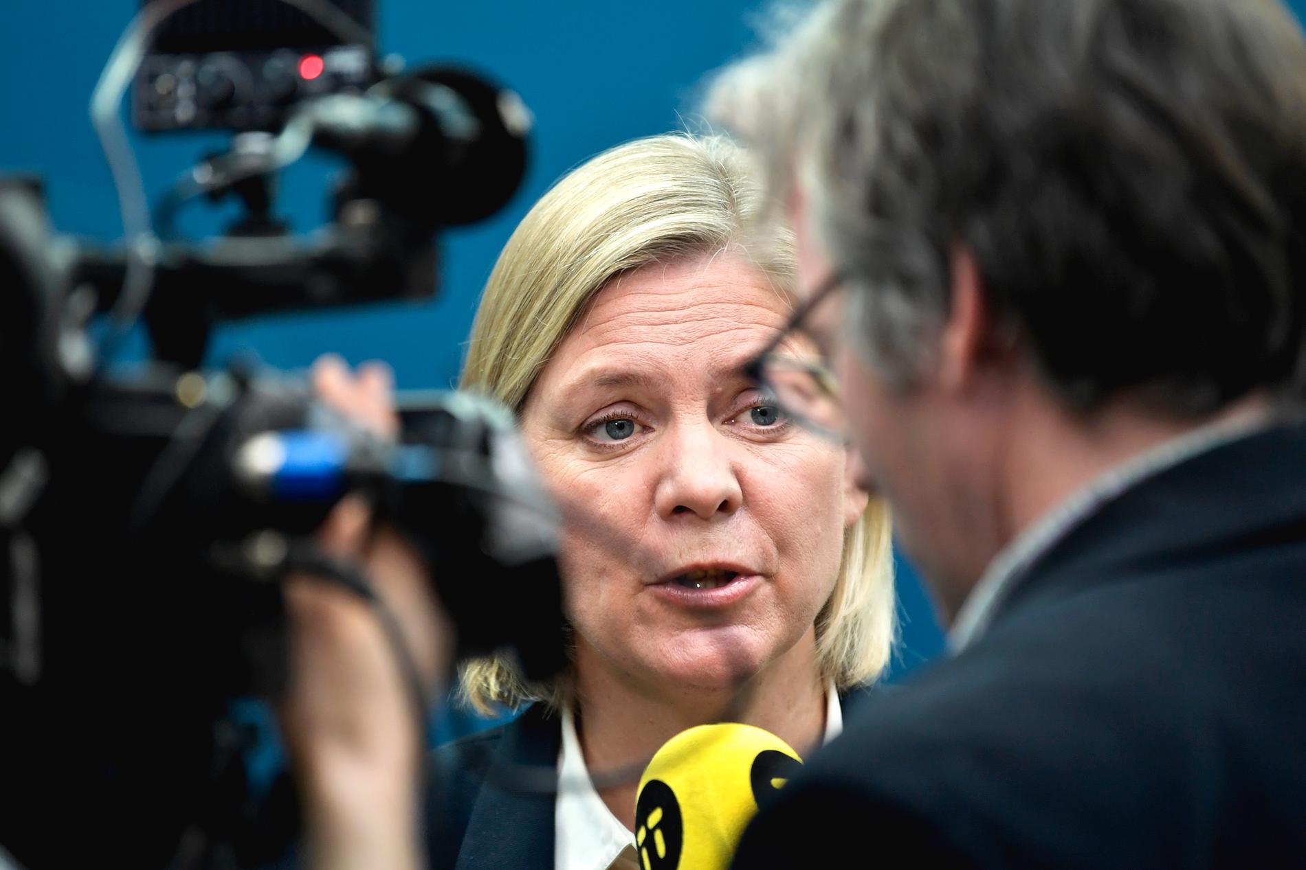 Enligt finansminister Magdalena Andersson Utrymmet för ofinansierade reformer för 2019 är i det närmaste obefintligt