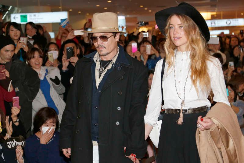 Johnny Depp och Amber Heard i Tokyo i slutet av januari i år.