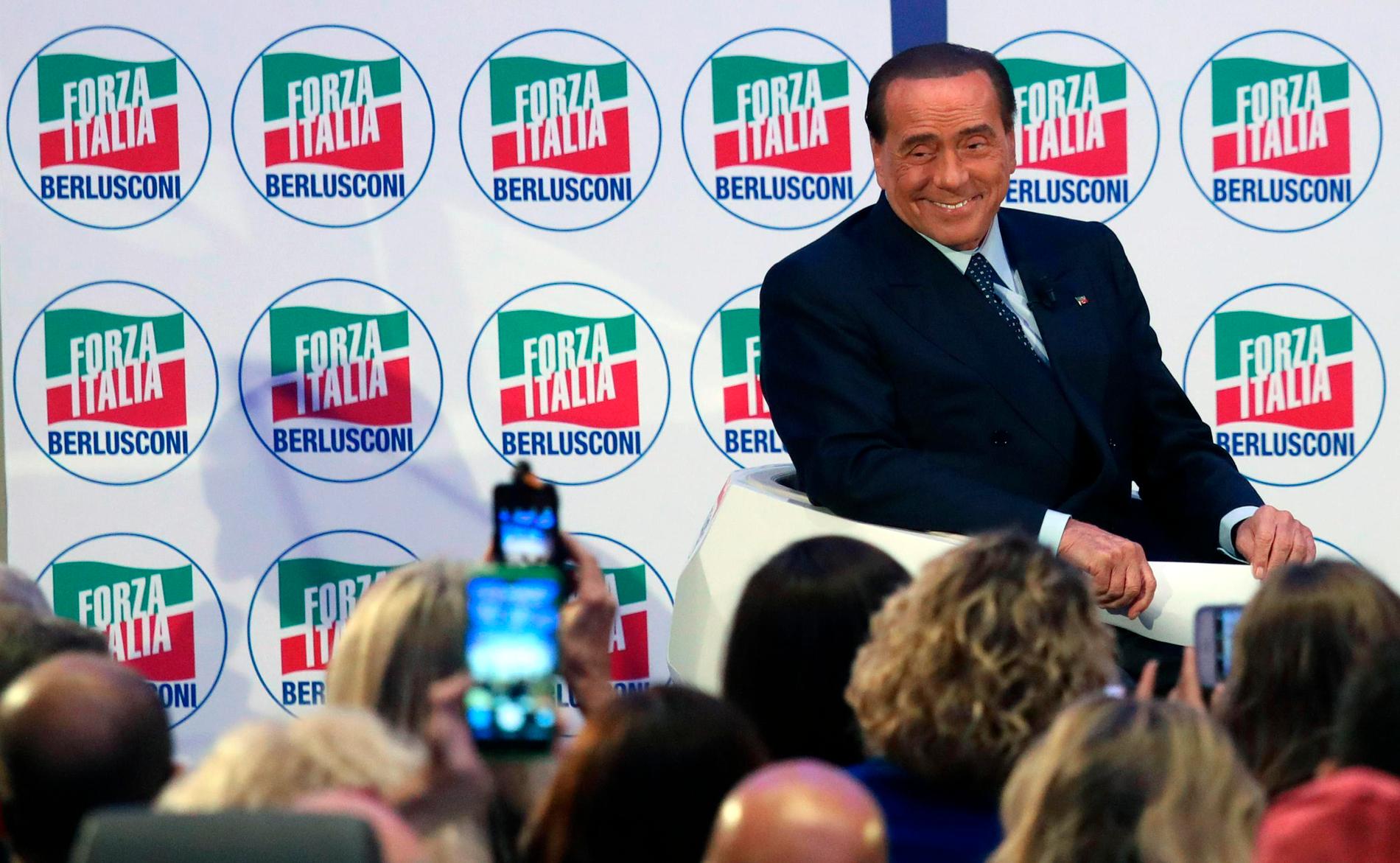 Silvio Berlusconi ställer upp i EU-valet. Arkivbild från oktober 2018.