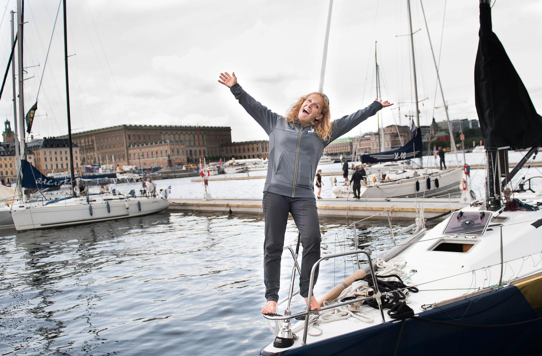 Pia L'Obry, från team Avantime inför årets upplaga av ÅF Offshore Race (fd Gotland Runt).