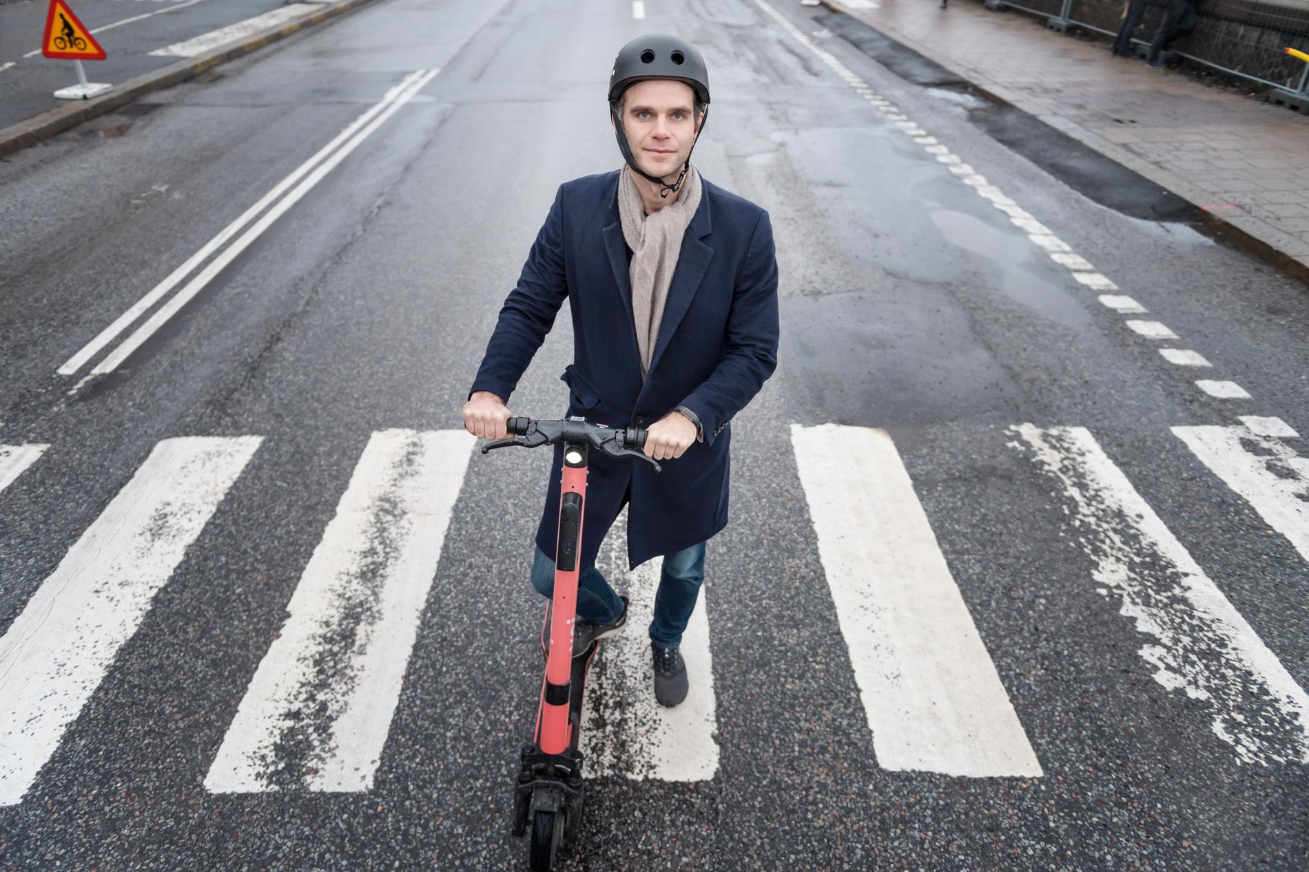 Fredrik Hjelm, vd för elsparkcykelföretaget Voi.