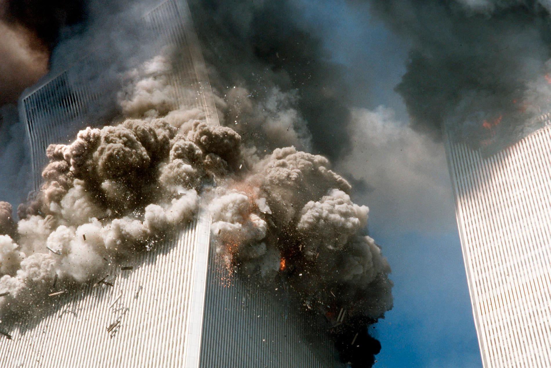 World Trade Center kollapsar efter 9/11-attacken. 