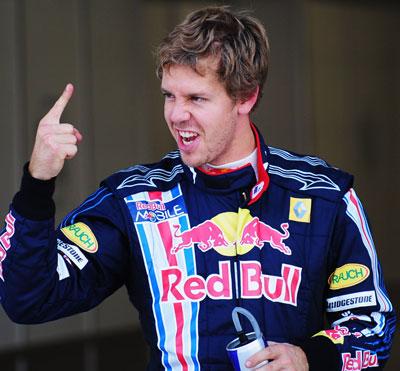 Tog chansen Sebastian Vettel som jagar Jenson Button i VM-tabellen tog pole position i Japan. FOTO: GETTY IMAGES