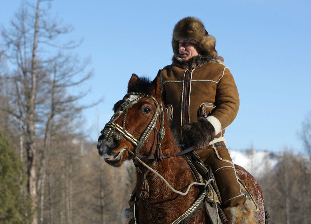 På hästryggen i Sibirien.
