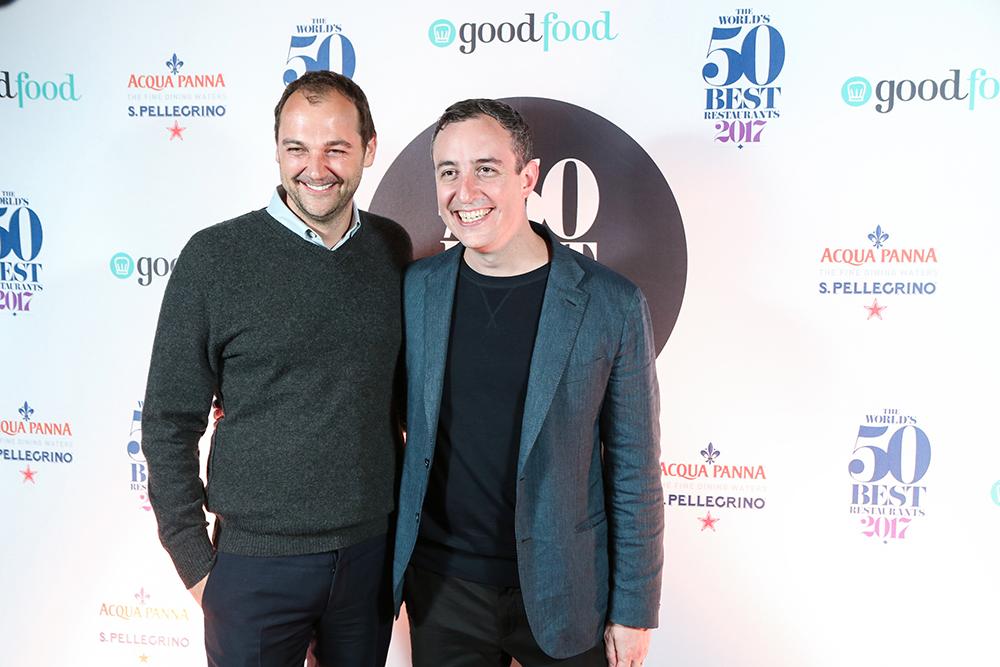 Daniel Humm och Will Guardia tog det prestigefyllda priset. De driver sedan elva år världens bästa restaurang, Eleven Madison Park i New York.