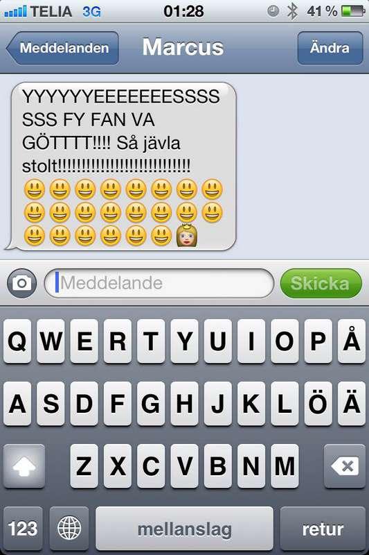 Marcus Johanssons sms från USA... OBS! Montage