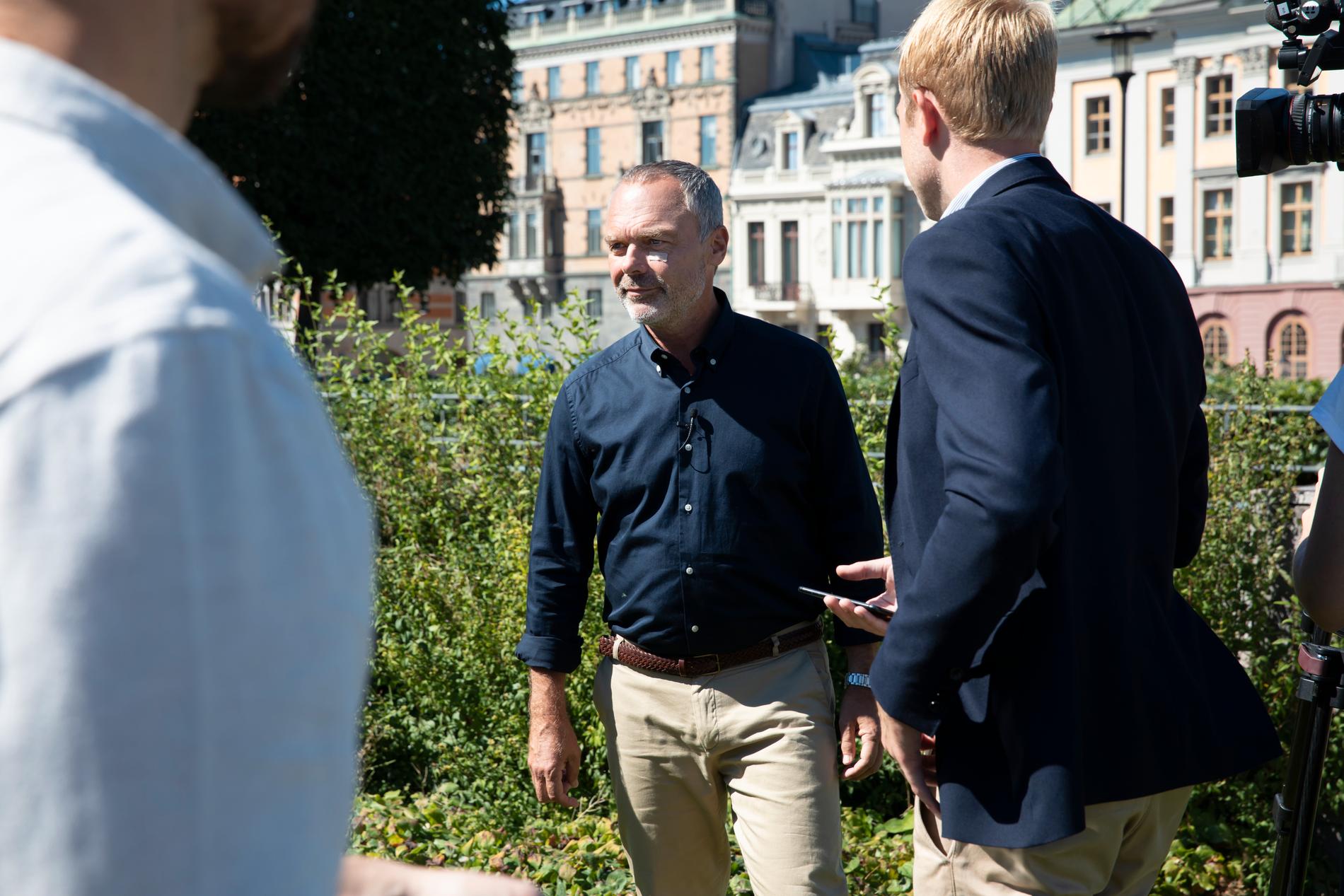 Liberalernas Jan Björklund presenterar partiets valmanifest i Stockholm på måndagen.
