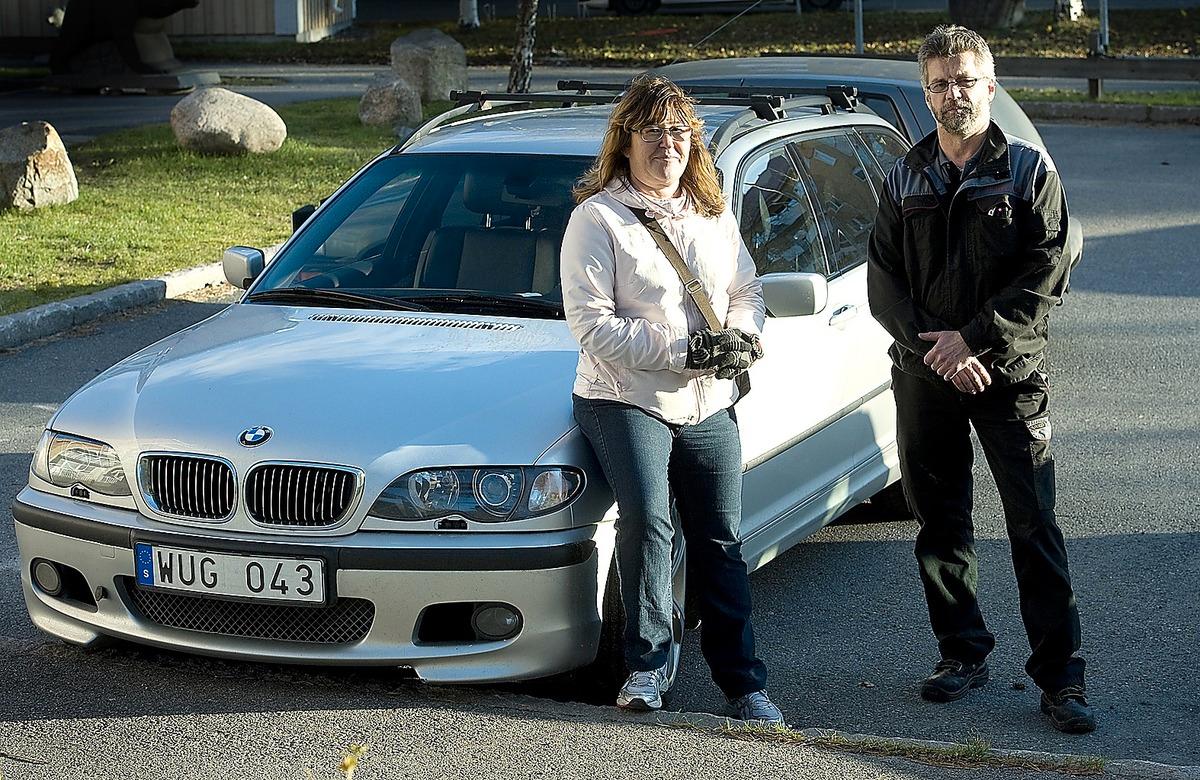 ÅKTE PÅ JAKT Karin och Ulf Nilsson letade själva upp den stulna BMW:n efter att de lyssnat på siarens tips.