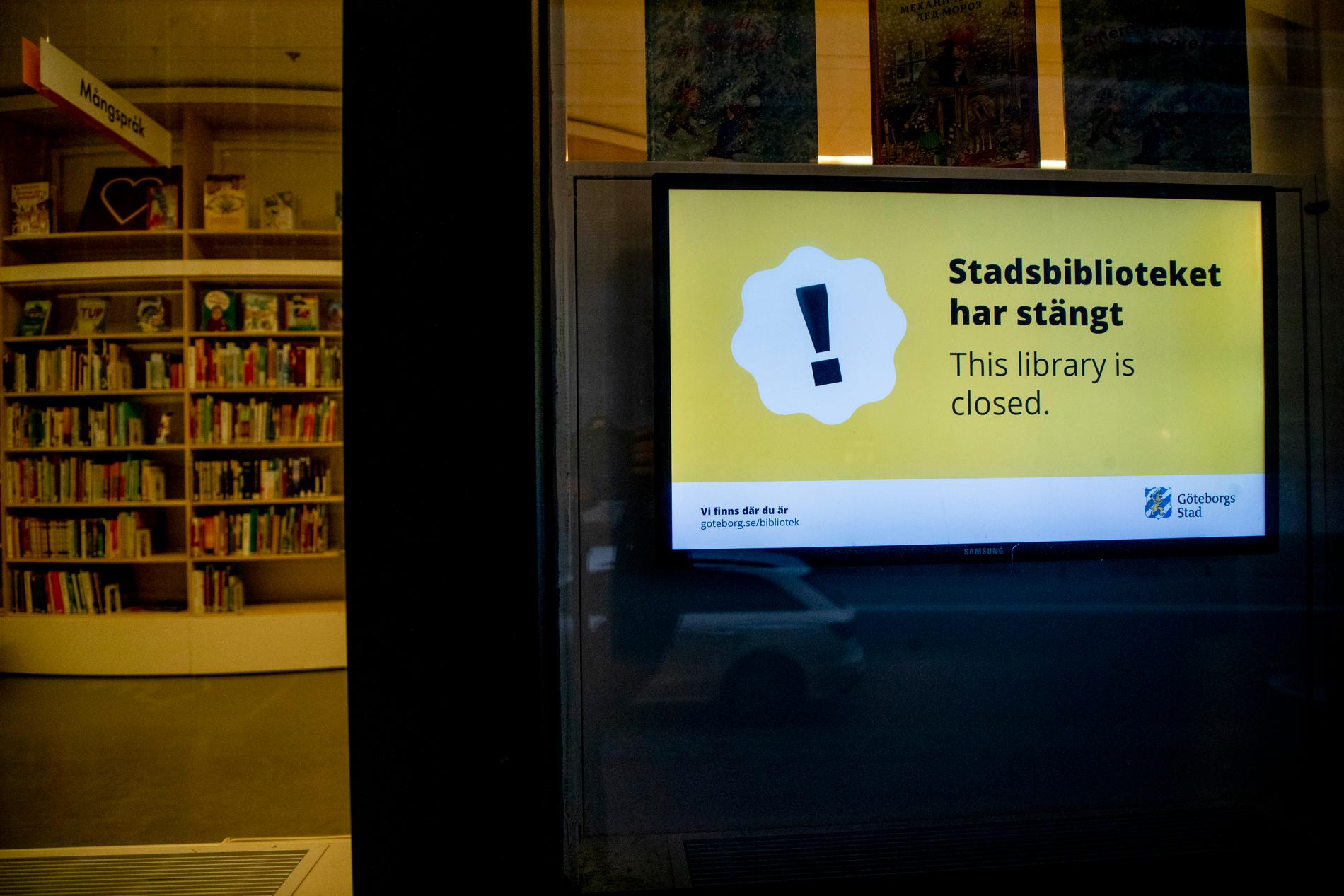 Göteborgs stadsbibliotek var stängt över allhelgonahelgen. Arkivbild.