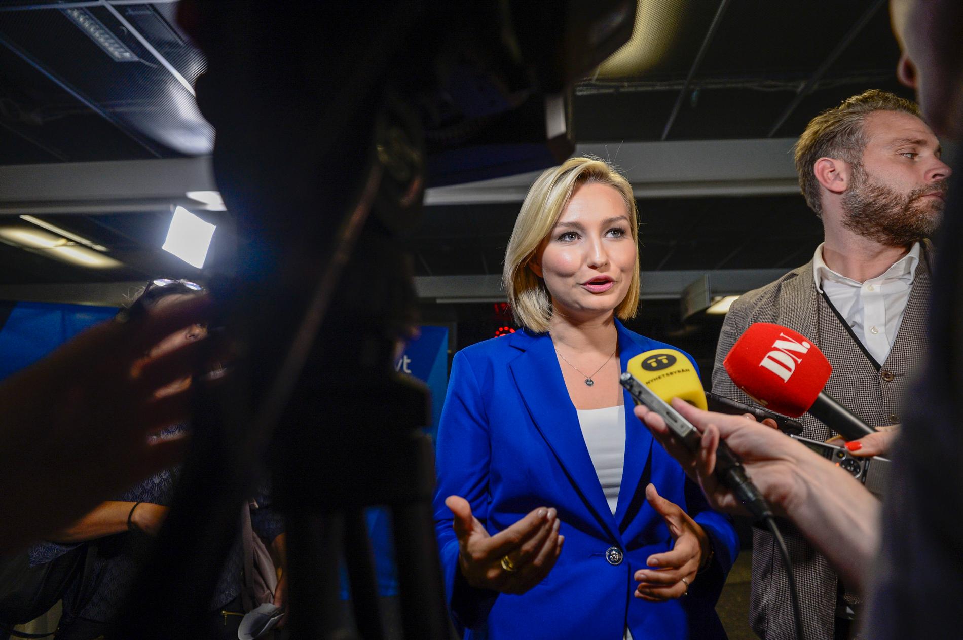Kristdemokraternas partiledare Ebba Busch Thor (KD) kommer till SVT:s partiledardebatt.