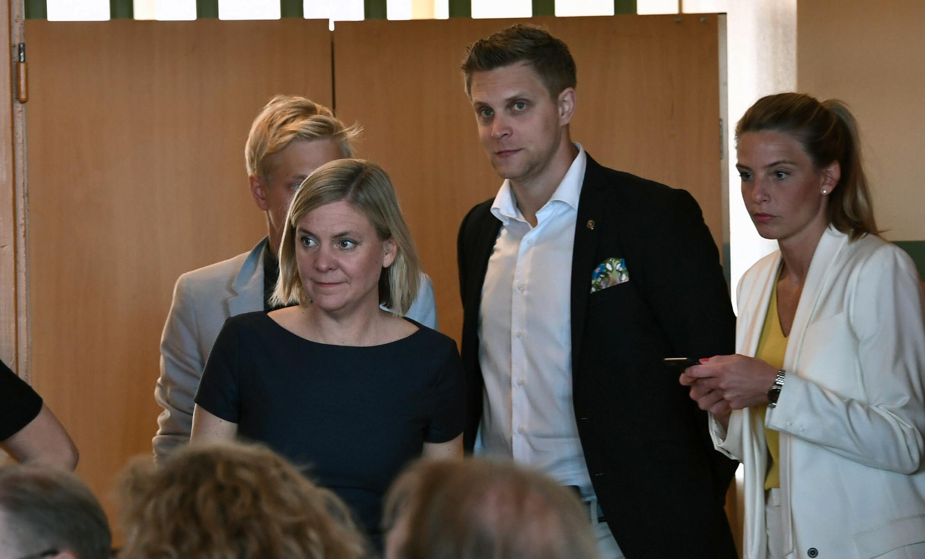 Finansminister Magdalena Andersson i Almedalen på onsdagsmorgonen.