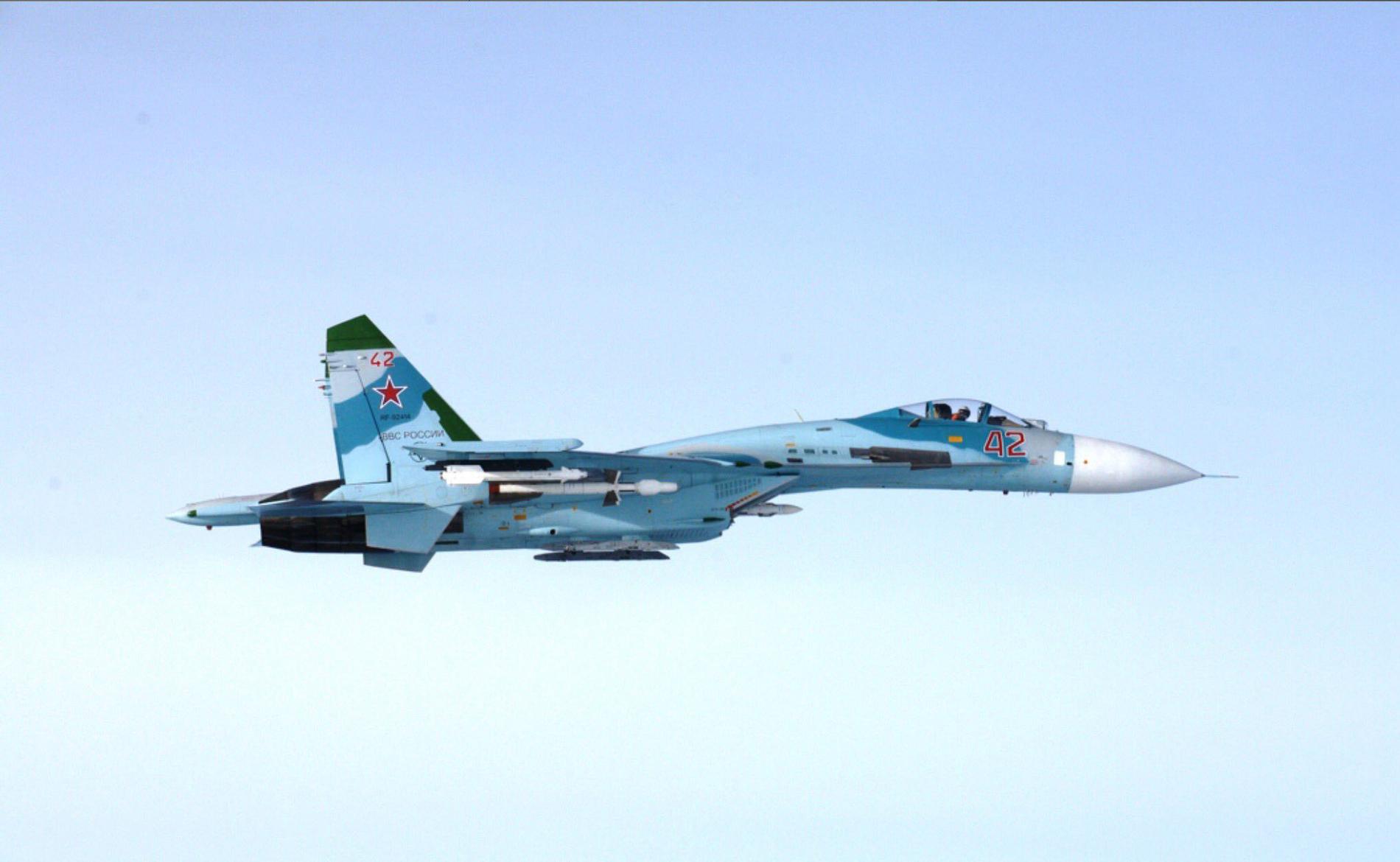 Ryskt Su-27. Arkivbild