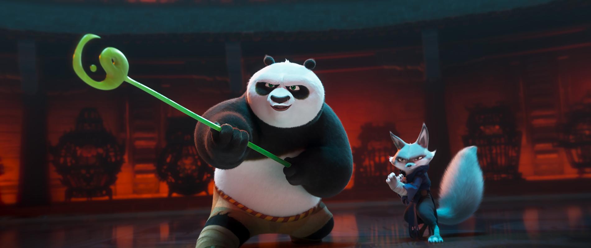 Pandan Po med sin magiska stav.
