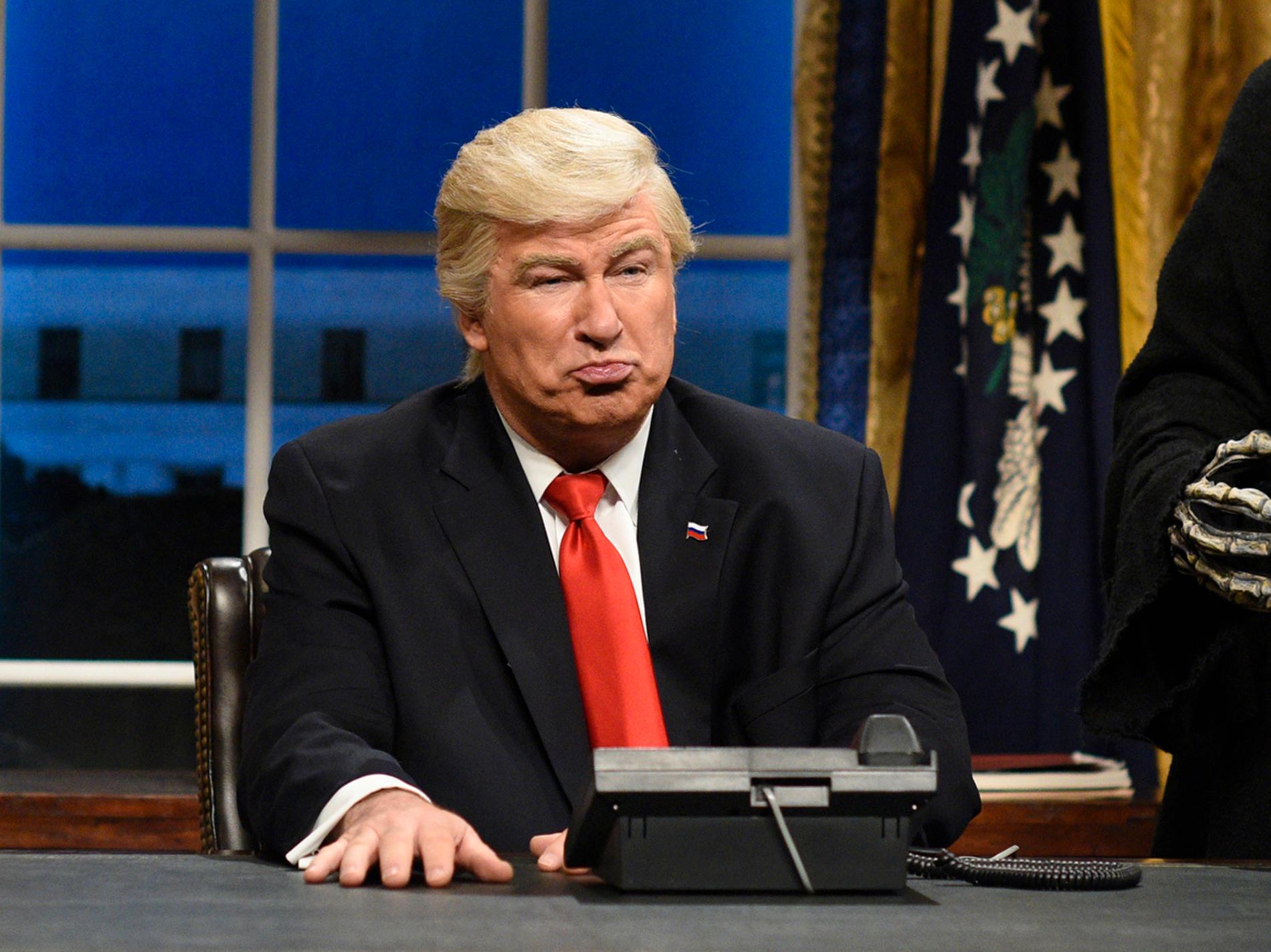 Alec Baldwins satirporträtt av Donald Trump har blivit en succé. Men först tänkte han nobba rollen.