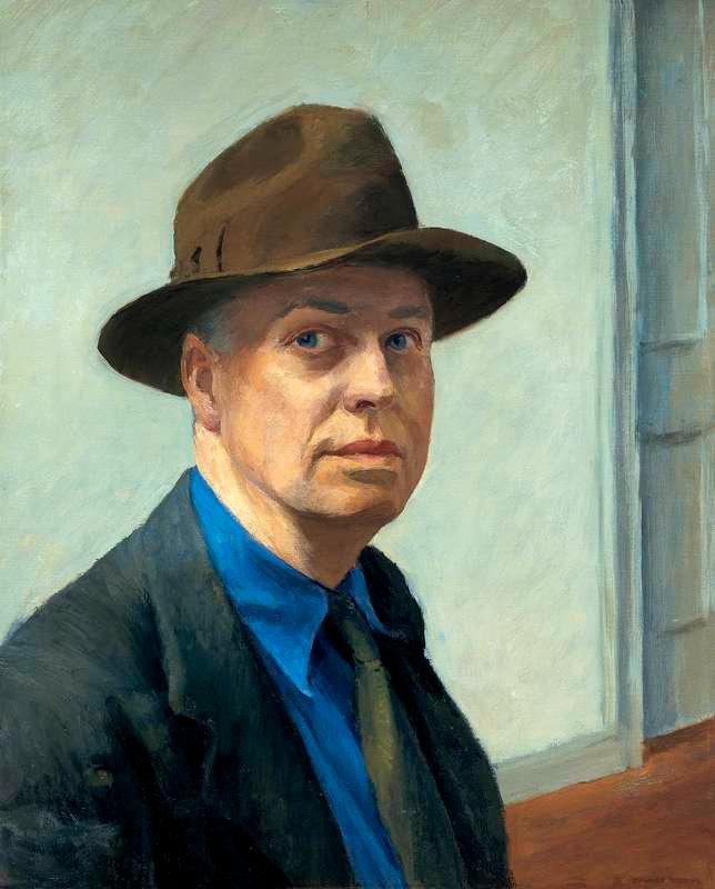 ”Self portrait”, 1930, olja på duk. Edward Hopper (född 1882) dog 1967.