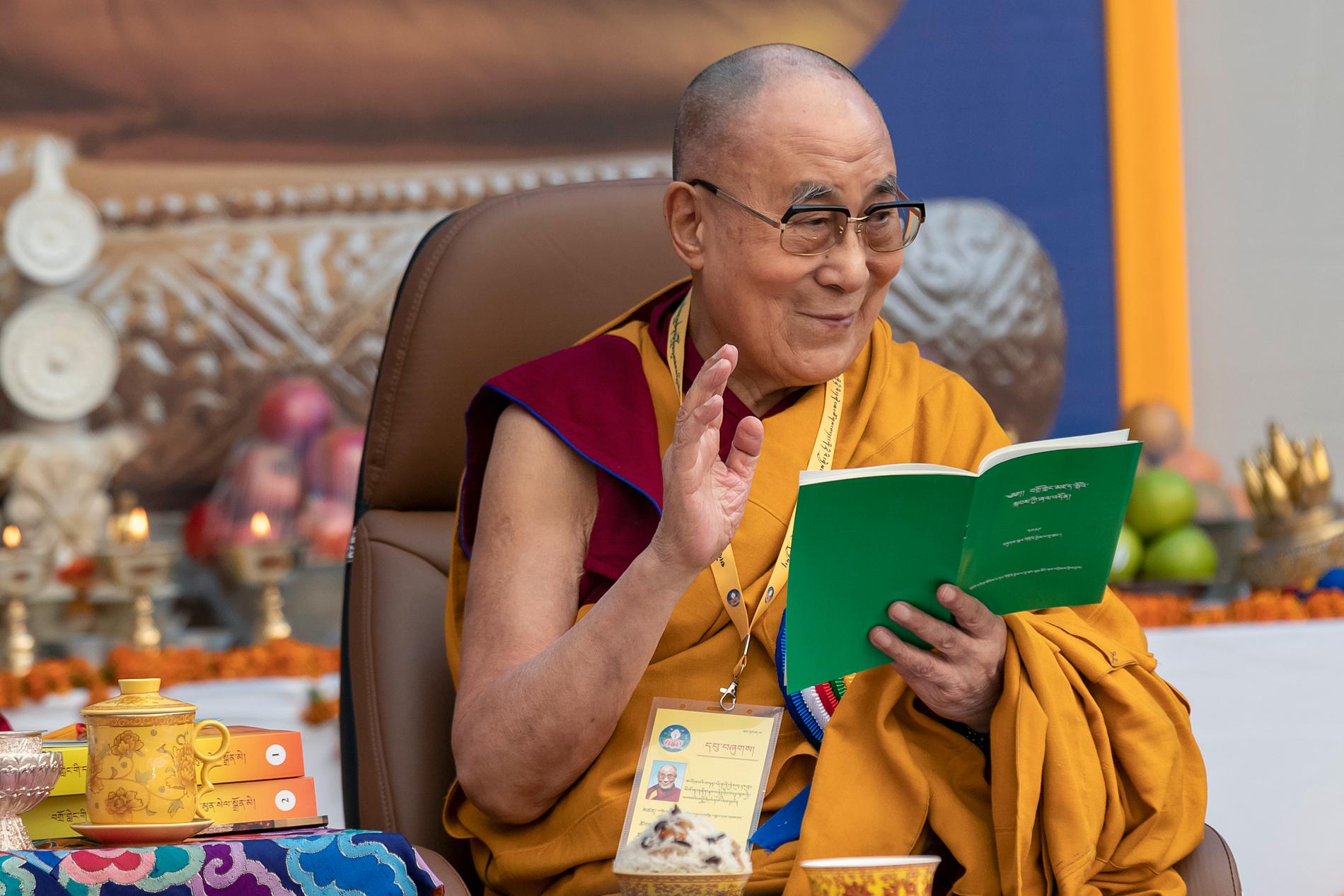 Dalai lama under en ceremoni i Indien i början av december.