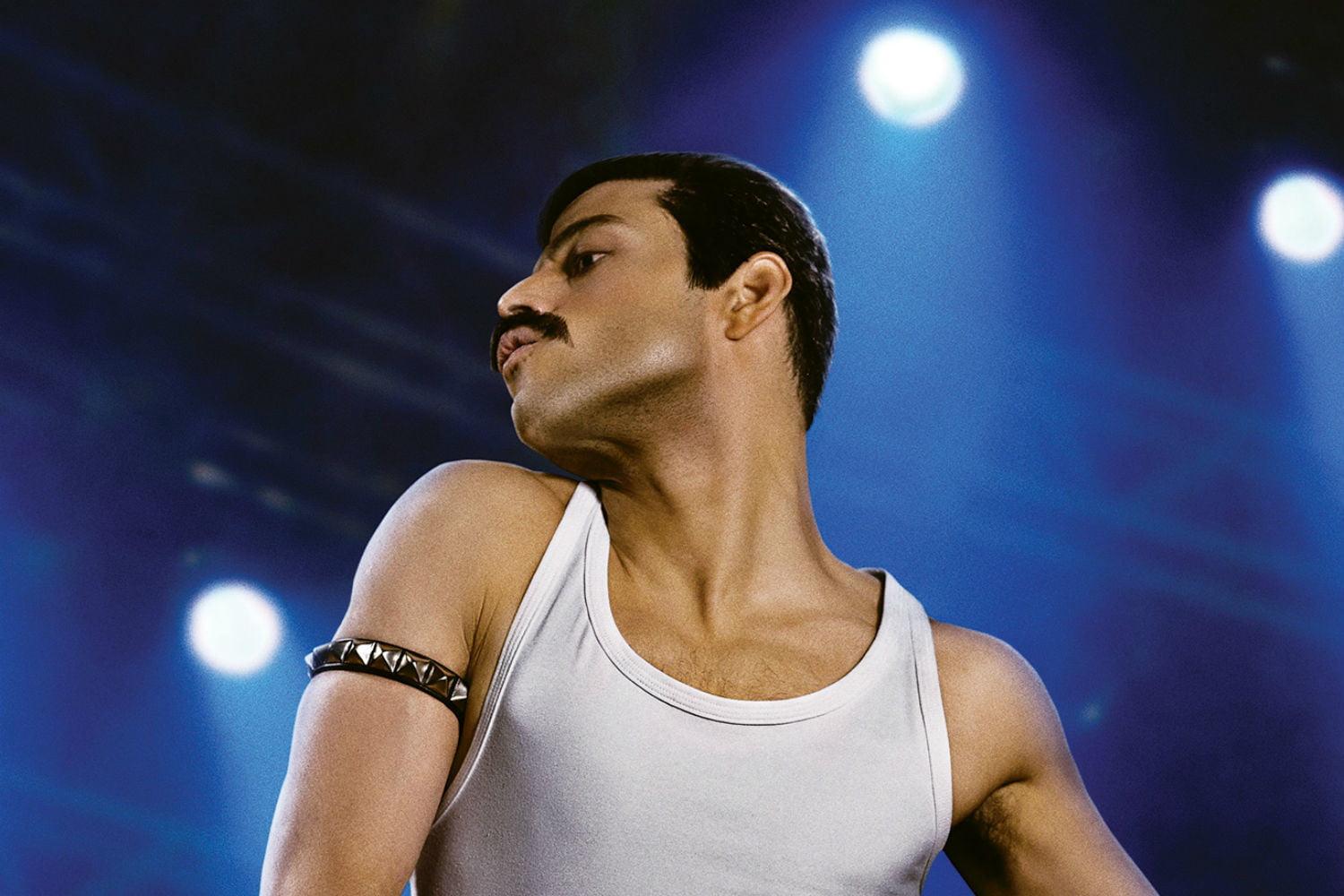 Rami Malek som Freddie Mercury i ”Bohemian rhapsody”.