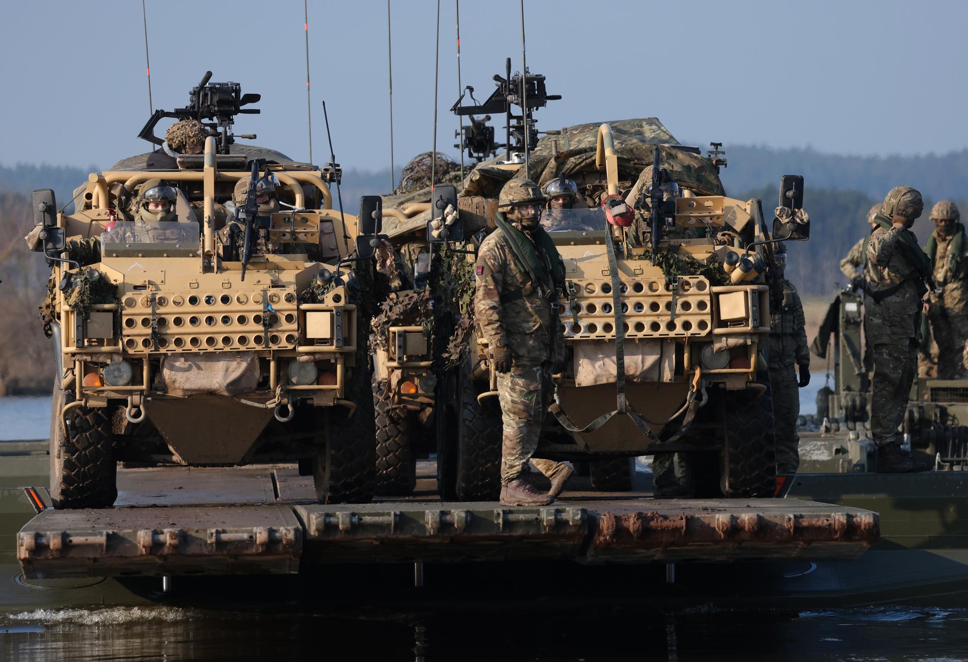 Bild från Natoövningen ”Steadfast Defender” som hålls 2024. 