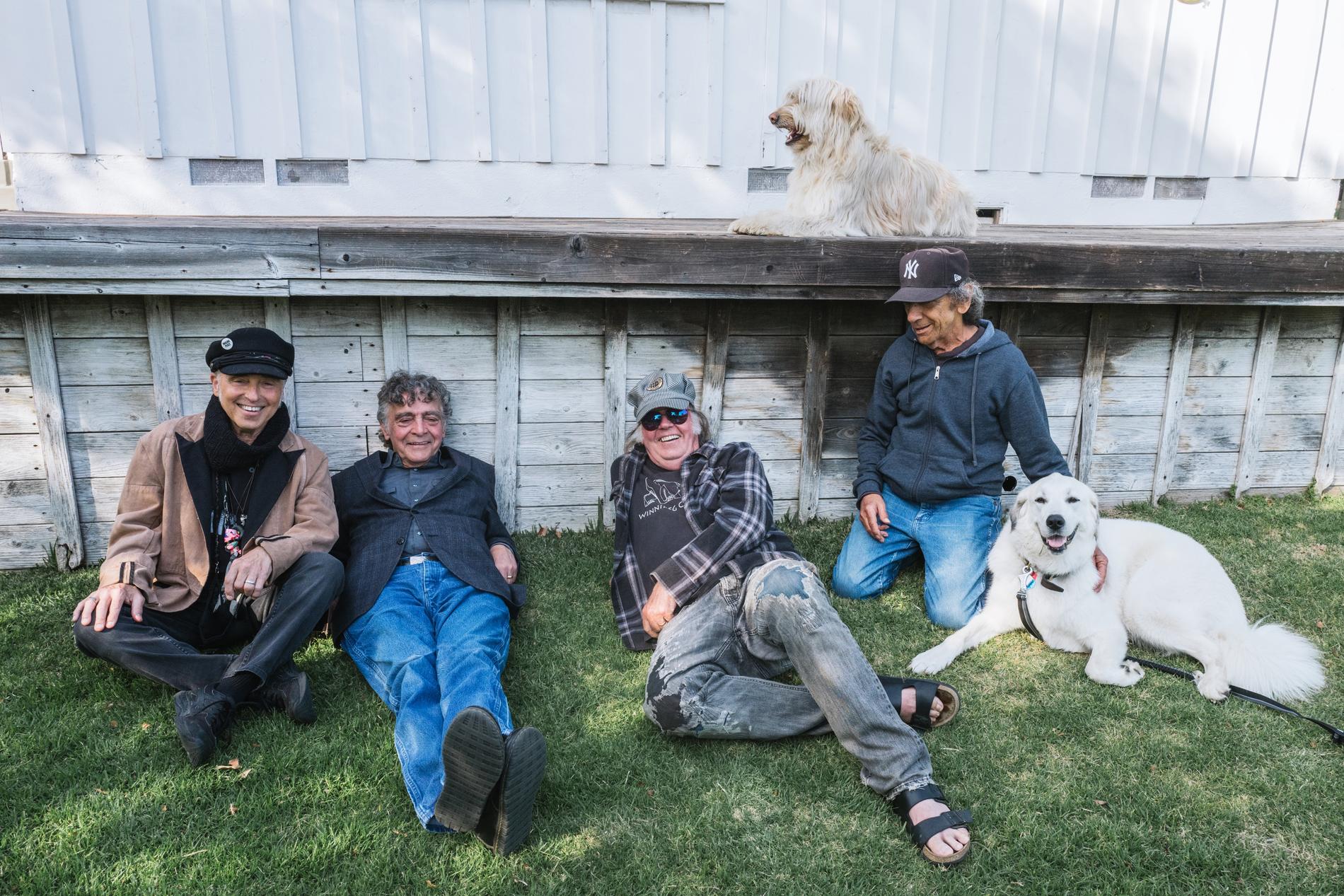 Neil Young & Crazy Horse 2022: Nils Lofgren, Billy Talbot, Neil Young och Ralph Molina.