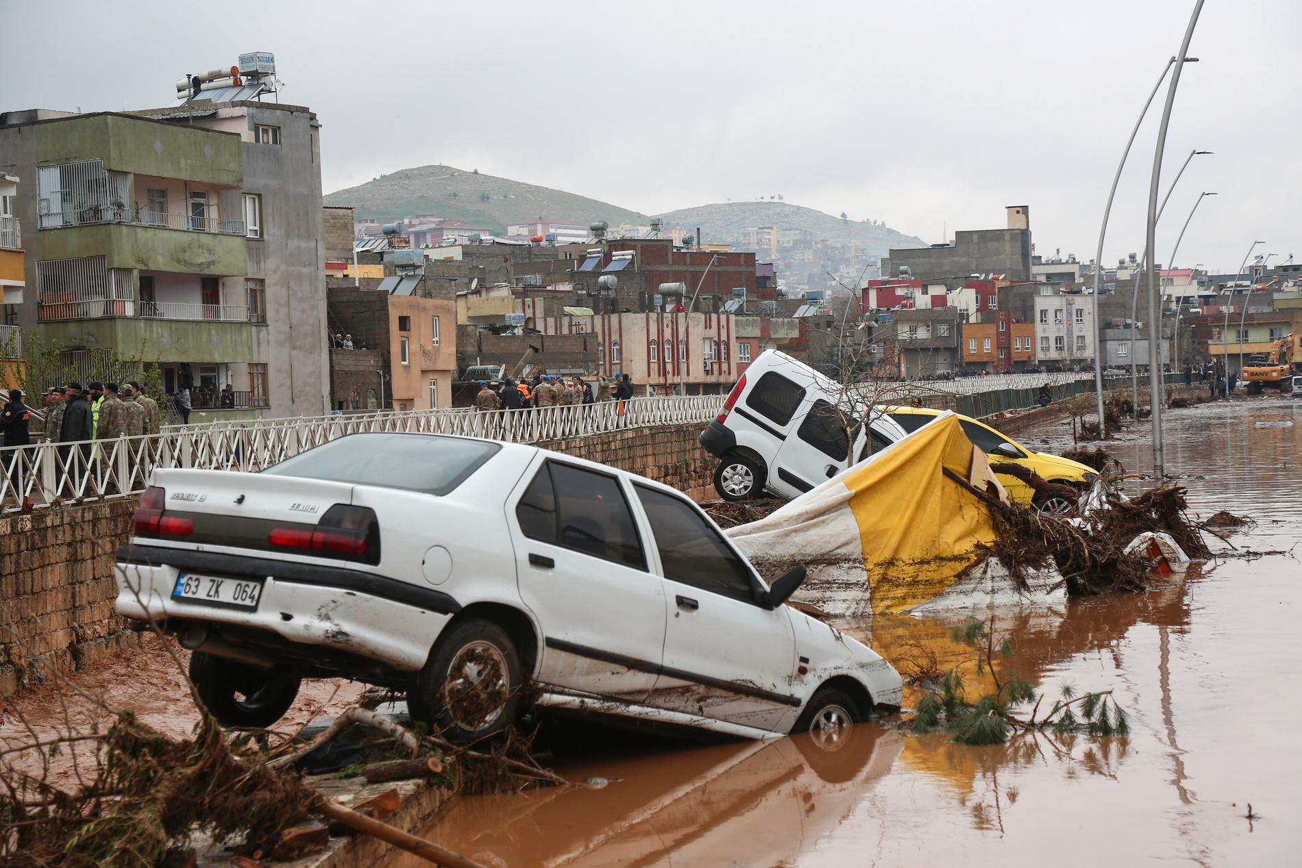 Kraftiga översvämningar har drabbat Turkiet.