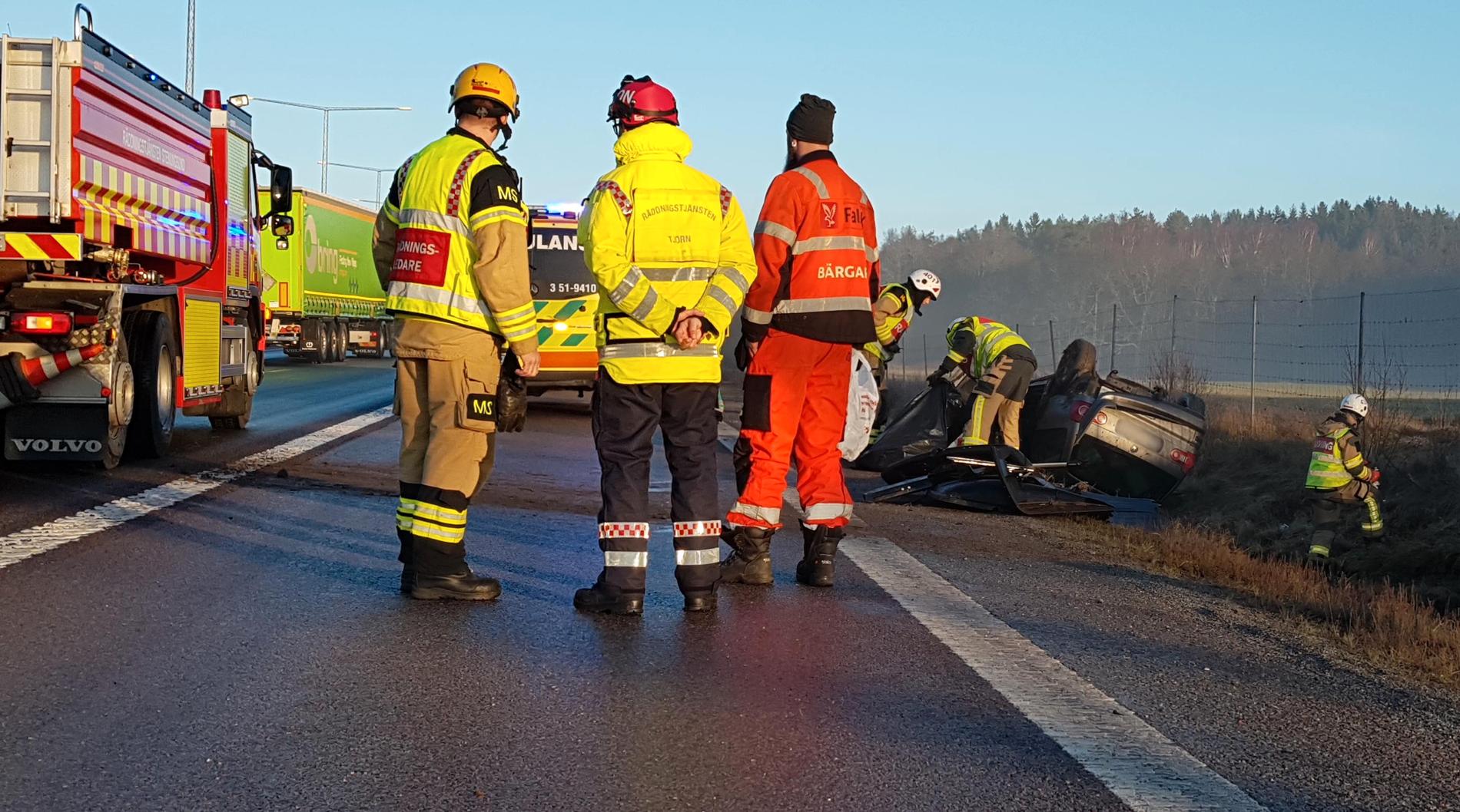Olycka på E6 vid Stenungsund.