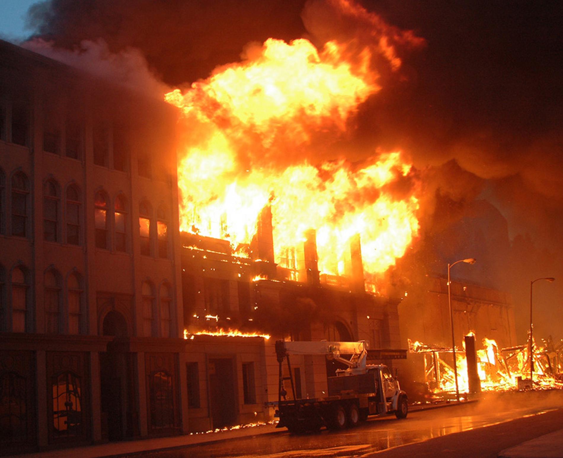 Branden på Universal studios 2008.