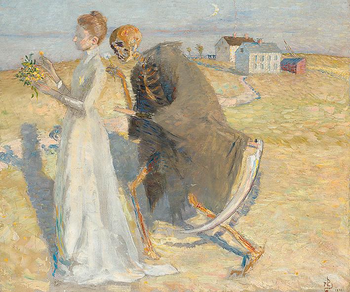 Richard Bergh, ”Flickan och döden”, 1888. Olja på duk.