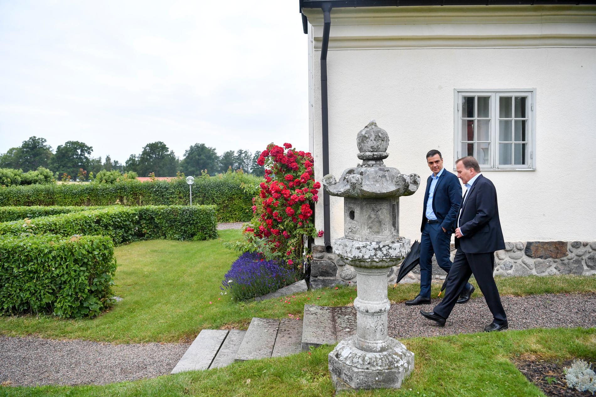 Spaniens premiärminister Pedro Sánchez besöker statsminister Stefan Löfven för överläggningar om EU-frågor på Harpsund.