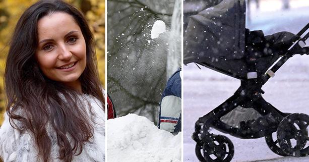 Snöbollskastande ungdomar träffade 32-åriga Anelas barnv...
