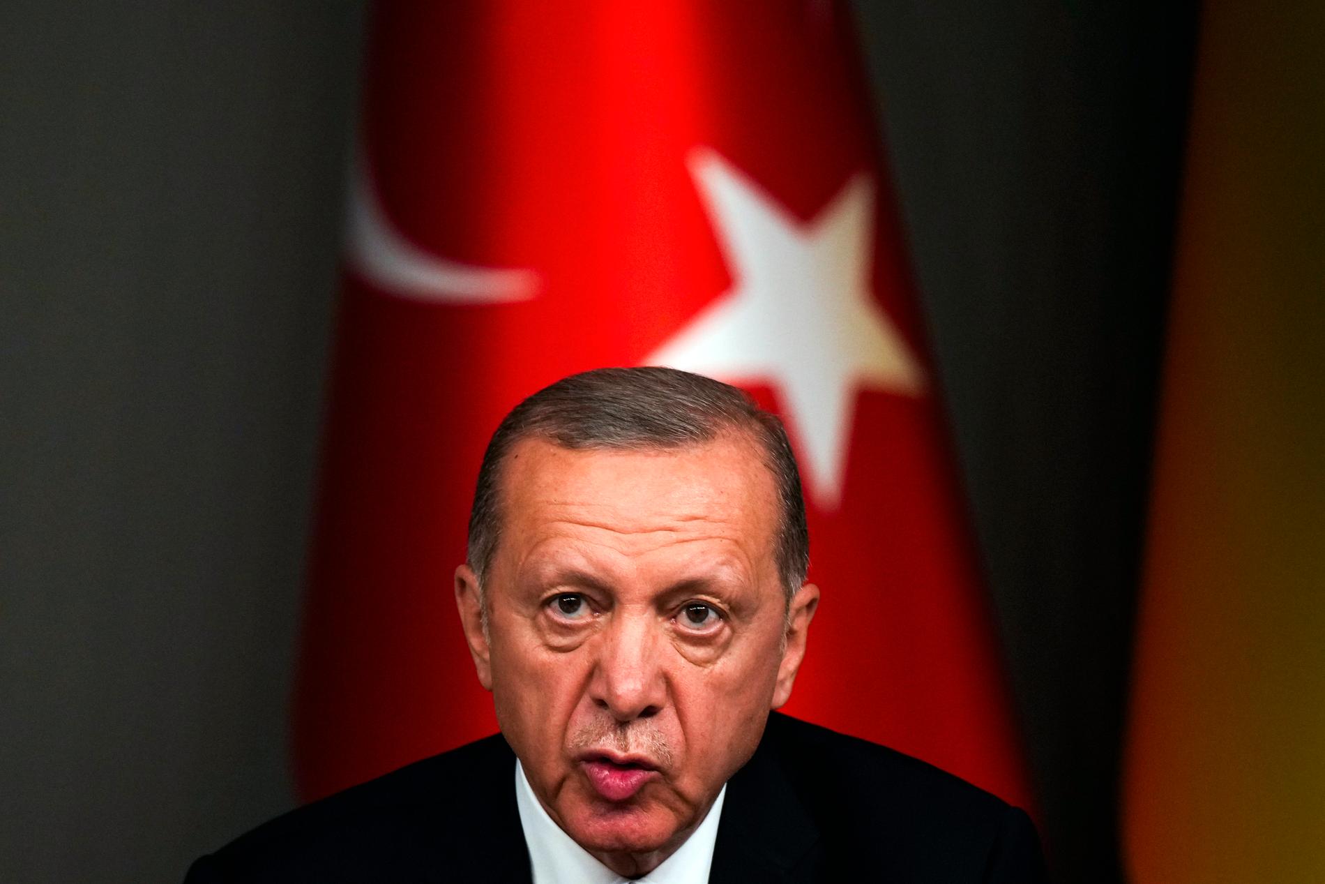 Turkiets president Recep Tayyip Erdogan höll en presskonferens under lördagen där han berättade att Turkiet stöttar ett Nato-medlemskap för Ukraina. 