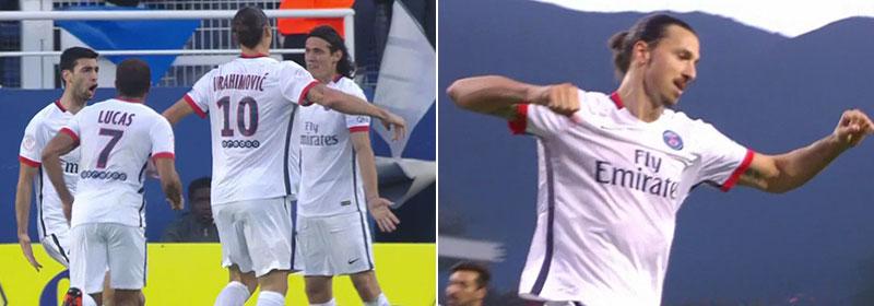 Zlatan firar sina två mål.