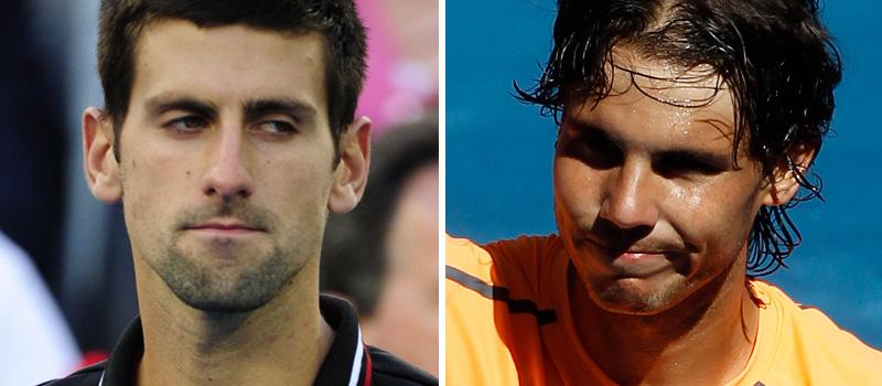 Novak Djokovic och Rafael Nadal.