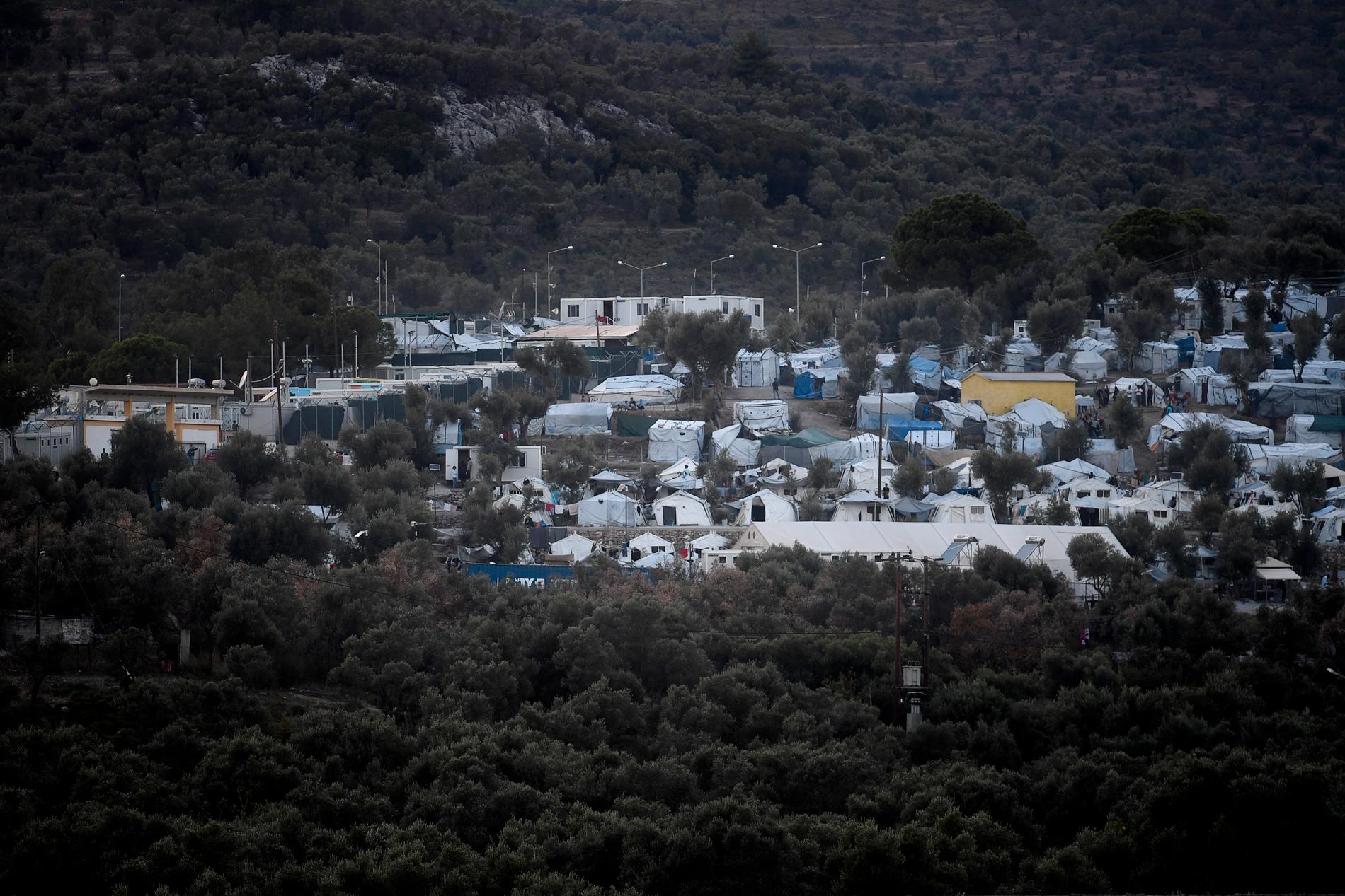 Flyktinglägret Moria på Lesbos