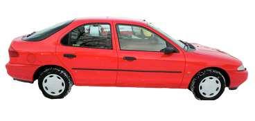 Ford Mondeo 1993–2000 Hyfsad kvalitet och bra utrustning, bra val för familjen. Finns som fyradörrars, femdörrars halvkombi och kombimodell. Den senare har rymligt bagageutrymme.