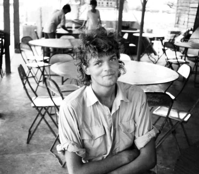 Journalisten Thomas Gustafsson på Koh Samui för 25 år sedan, 1984.