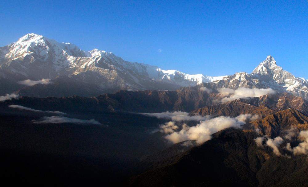 Annapurnamassivet är populärt bland turister i just oktober.