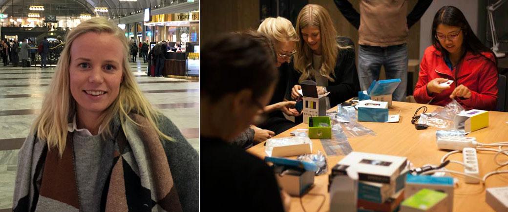 Hanna Wekell driver projektet Refugee phones med Gustav Martner och ett antal volontärer.